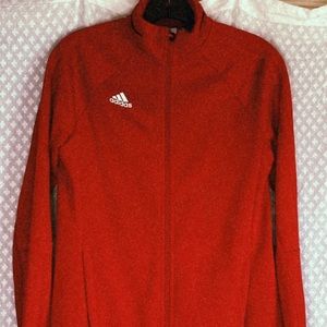 Adidas Womens Red Zip-Up Jacket